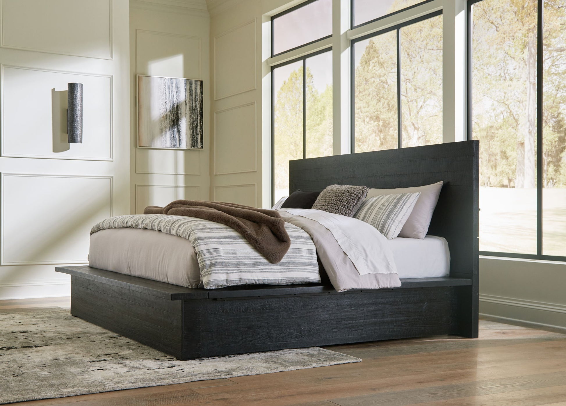 Londer - King Panel Bed - Black - The Sleep Loft - Online Mattress Showroom NYC