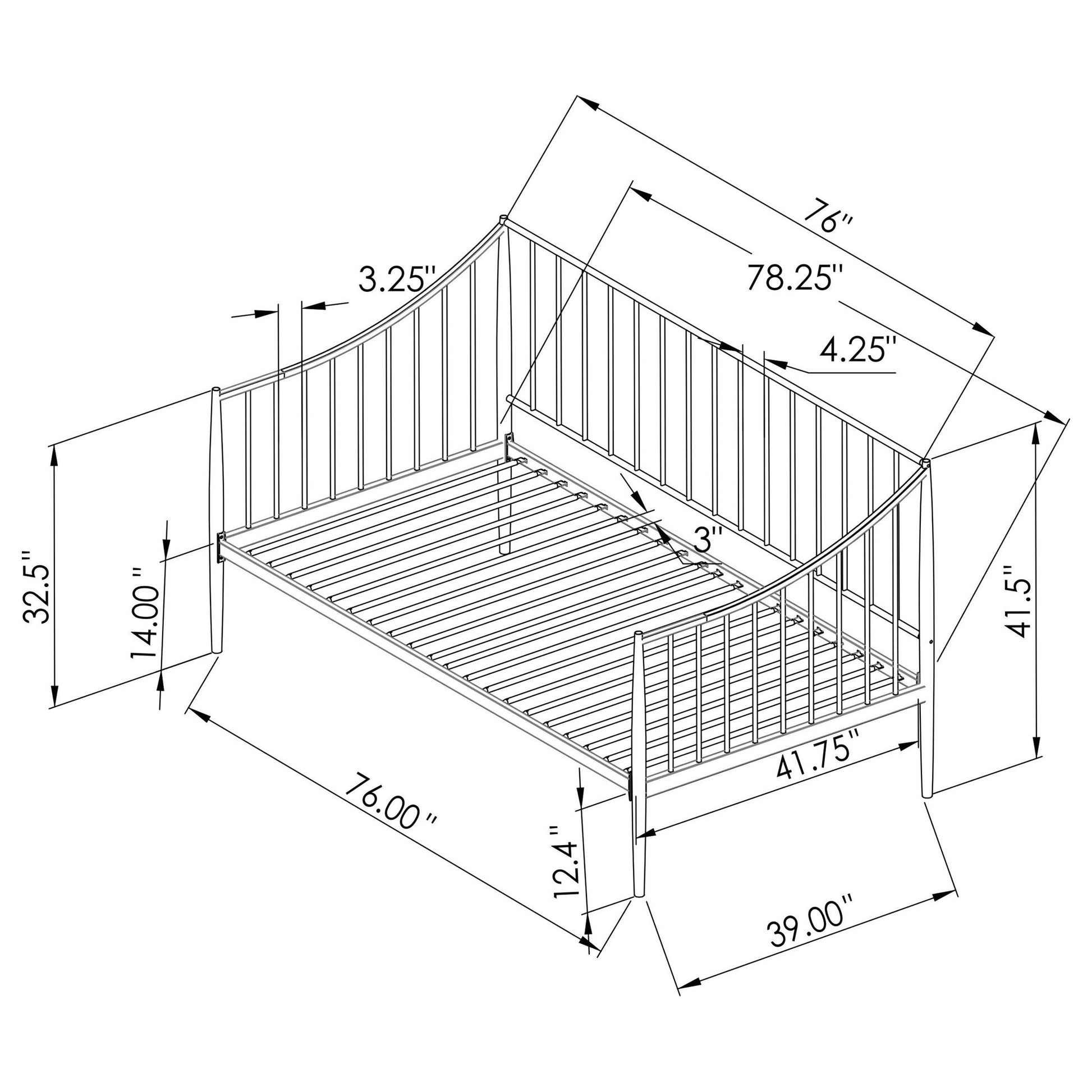 Jeremy - Twin Daybed Frame With Storage - Black - The Sleep Loft - Online Mattress Showroom NYC