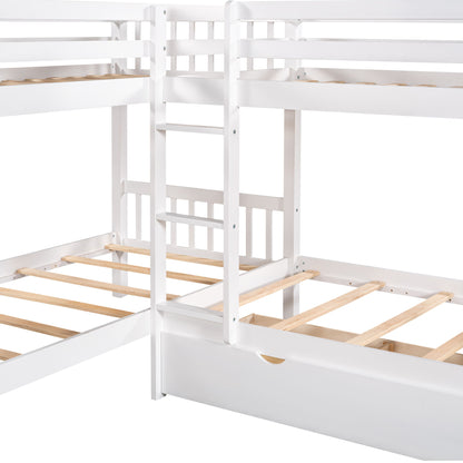 L Shaped Bunk Bed With Drawers - The Sleep Loft - Online Mattress Showroom NYC