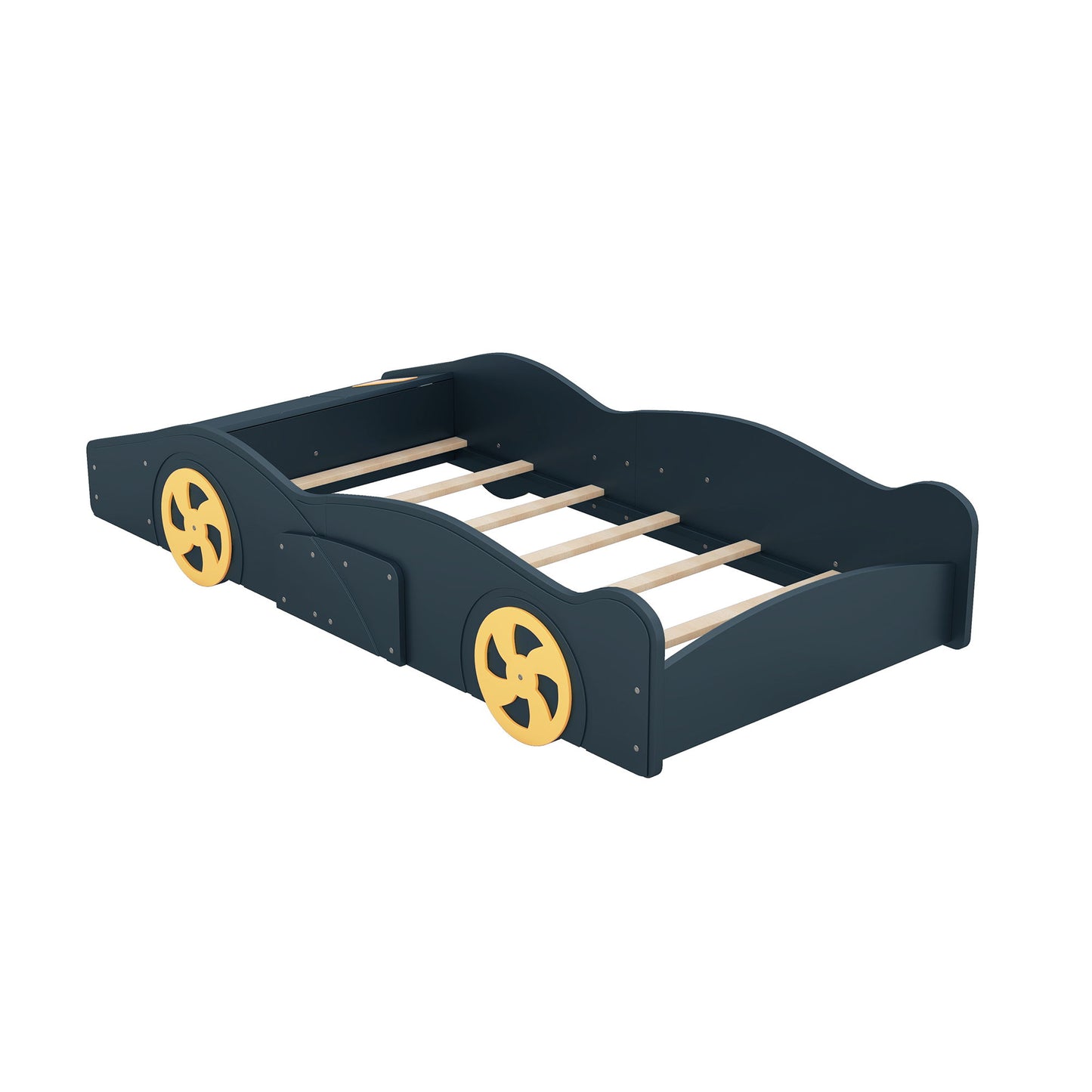 Race Car Shaped Platform Bed With Wheels And Storage - The Sleep Loft - Online Mattress Showroom NYC