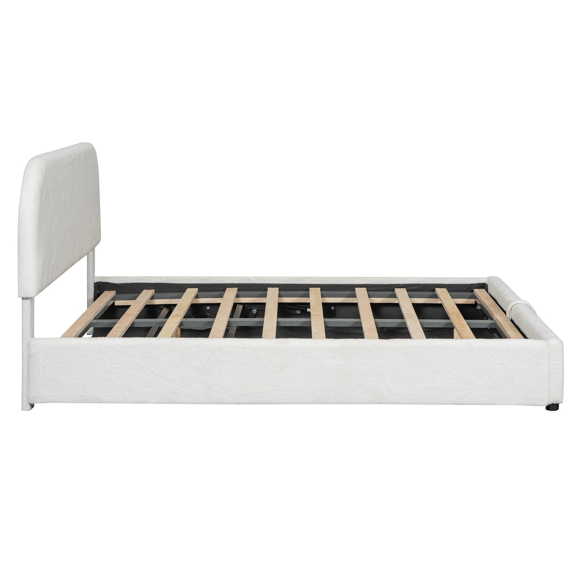 Upholstered Platform Bed With Hydraulic Storage System - The Sleep Loft - Online Mattress Showroom NYC
