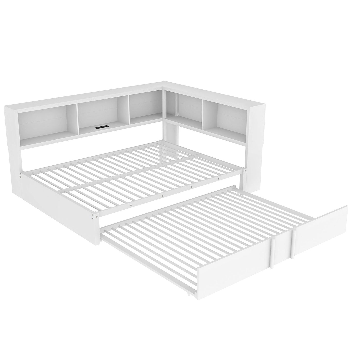 Daybed With Trundle, Storage Cabinets And USB Ports - The Sleep Loft - Online Mattress Showroom NYC
