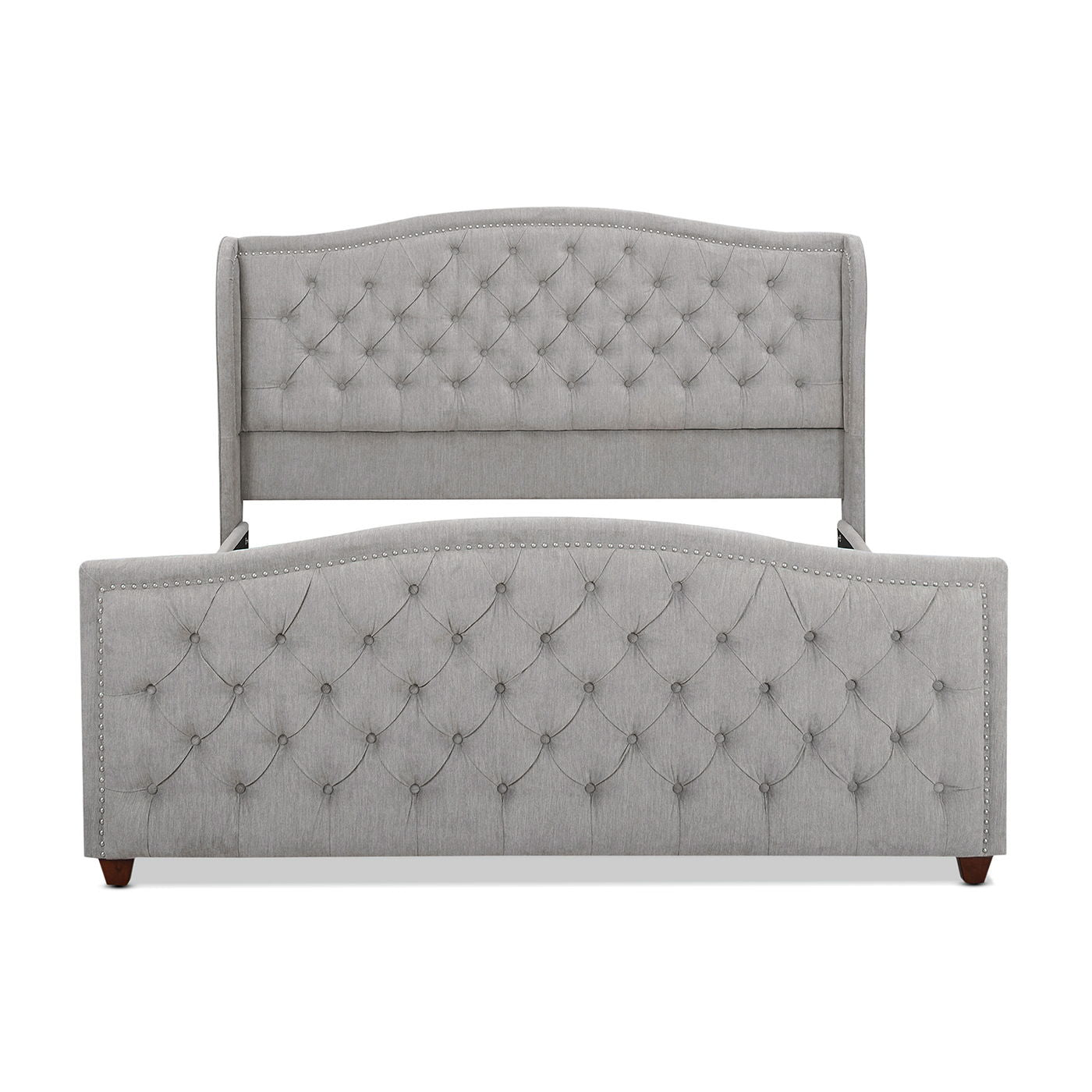 Marcella - Upholstered Shelter Headboard Bed Set - The Sleep Loft - Online Mattress Showroom NYC
