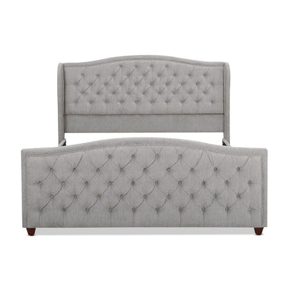 Marcella - Upholstered Shelter Headboard Bed Set - The Sleep Loft - Online Mattress Showroom NYC