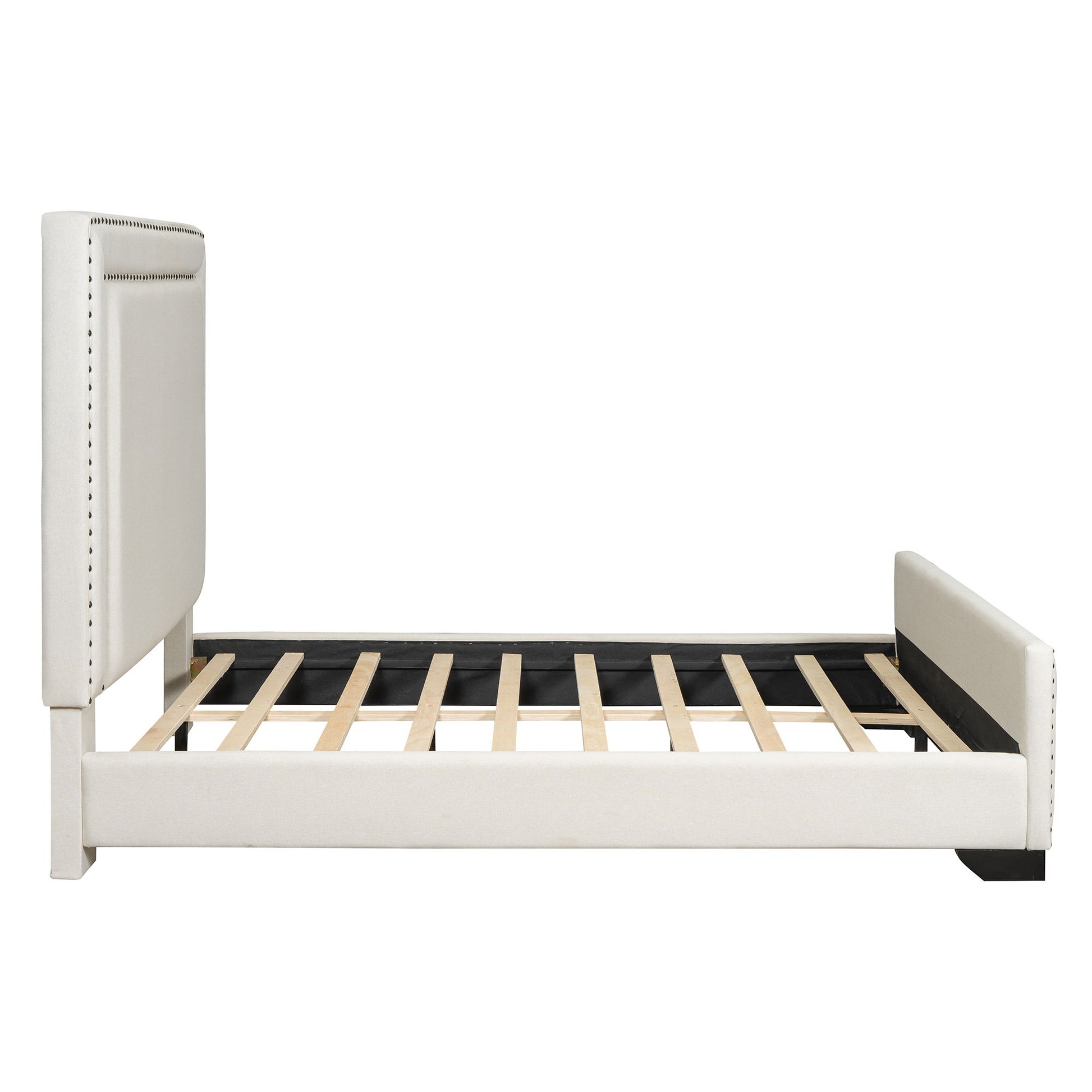 Upholstered Bed With Slats Support, No Box Spring Needed - The Sleep Loft - Online Mattress Showroom NYC