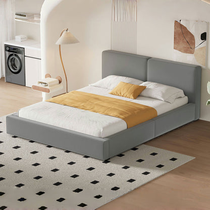 Upholstered Platform Bed, Grounded Bed With Solid Frame - The Sleep Loft - Online Mattress Showroom NYC