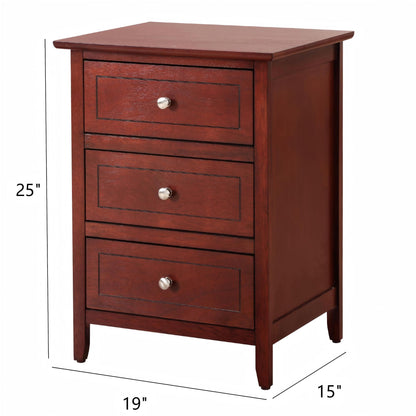 Dove Tailed Drawers 3 Drawer Nightstand