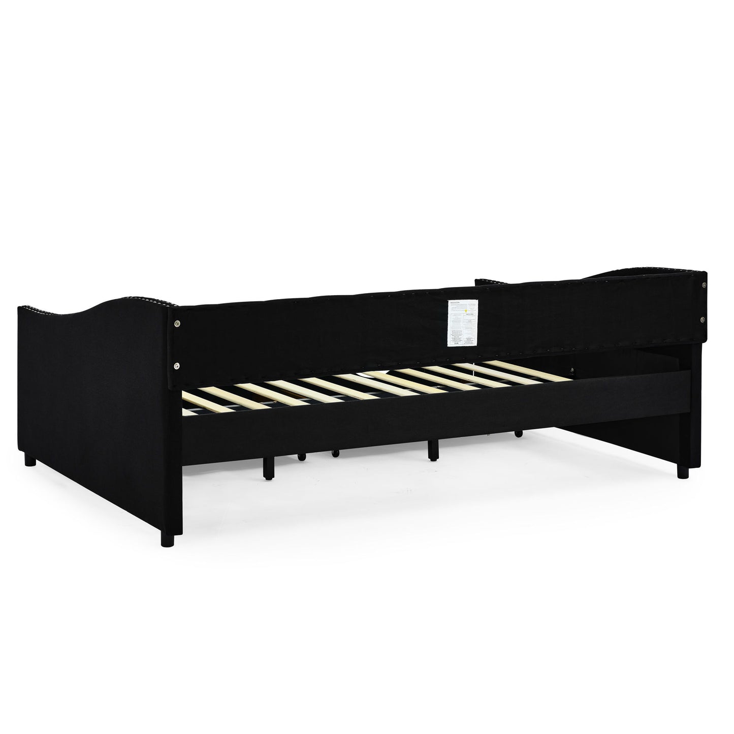 Upholstered Tufted Daybed With 2 Drawers, Waved Arms - The Sleep Loft - Online Mattress Showroom NYC