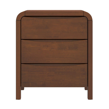 Lionel - Nightstand 3 Drawer Bed Side Table - Brown - The Sleep Loft - Online Mattress Showroom NYC