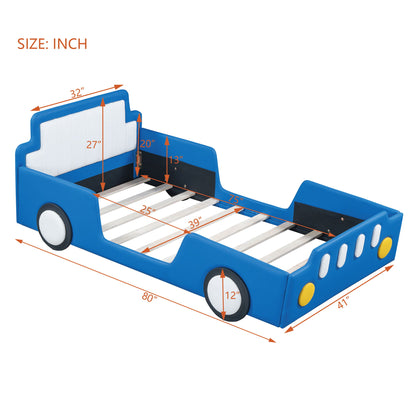 Race Car Shaped Platform Bed With Wheels - The Sleep Loft - Online Mattress Showroom NYC