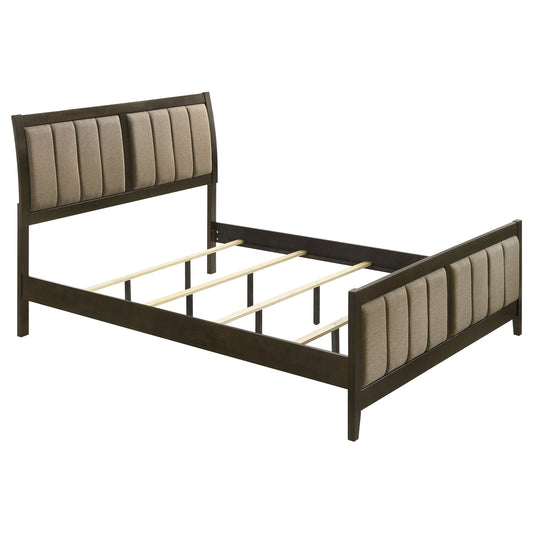 Clement - Upholstered Eastern King Bed - Dark Brown - The Sleep Loft - Online Mattress Showroom NYC