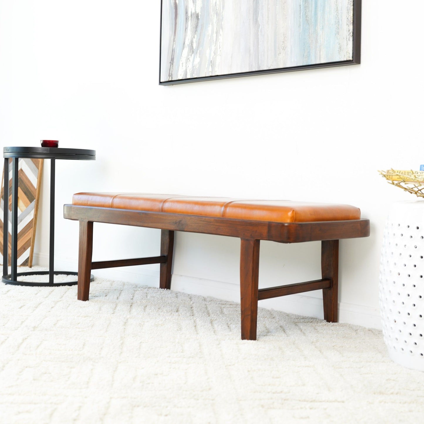 Maddox - Bench - Rustic / Tan - The Sleep Loft - Online Mattress Showroom NYC