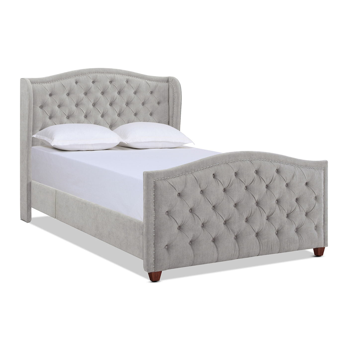 Marcella - Upholstered Shelter Headboard Bed Set - The Sleep Loft - Online Mattress Showroom NYC