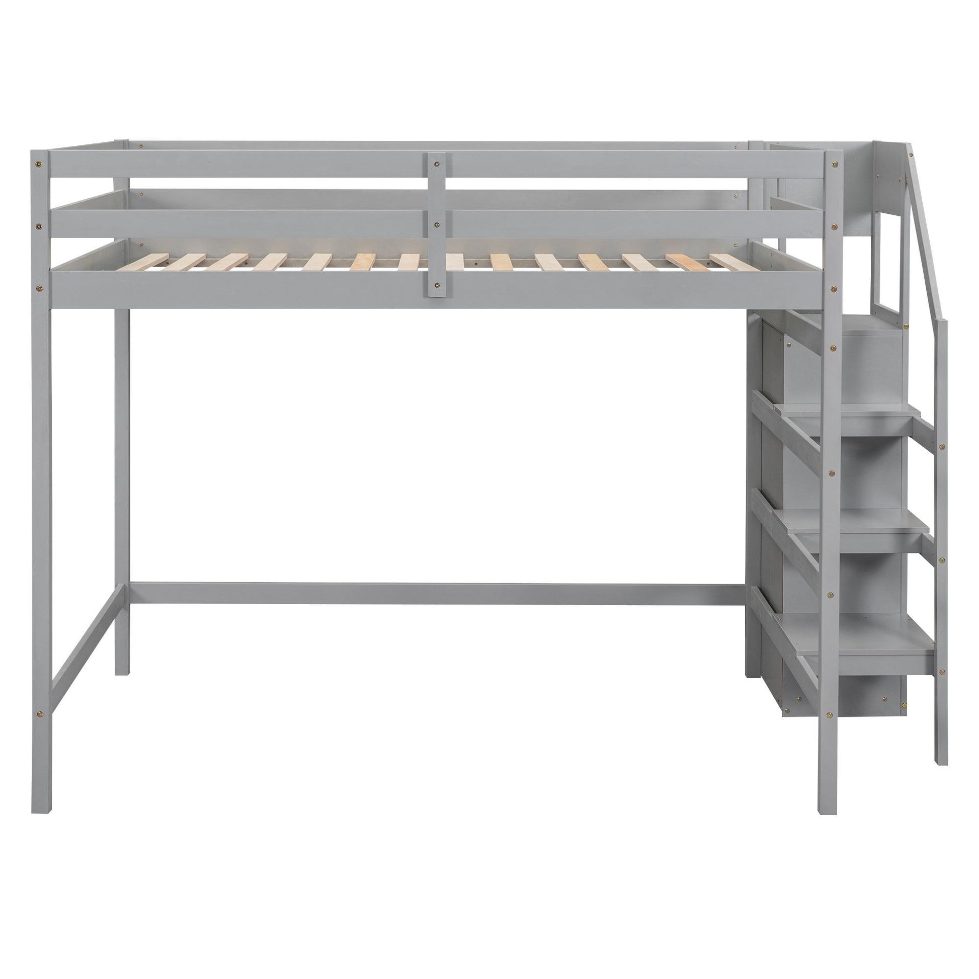 Loft Bed With Built In Storage Wardrobe And Staircase - The Sleep Loft - Online Mattress Showroom NYC