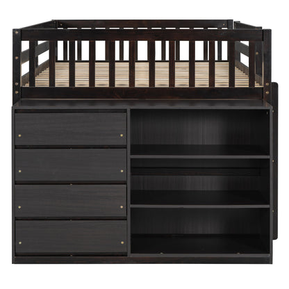 Bunk Bed With 4 Drawers And 3 Shelves - The Sleep Loft - Online Mattress Showroom NYC