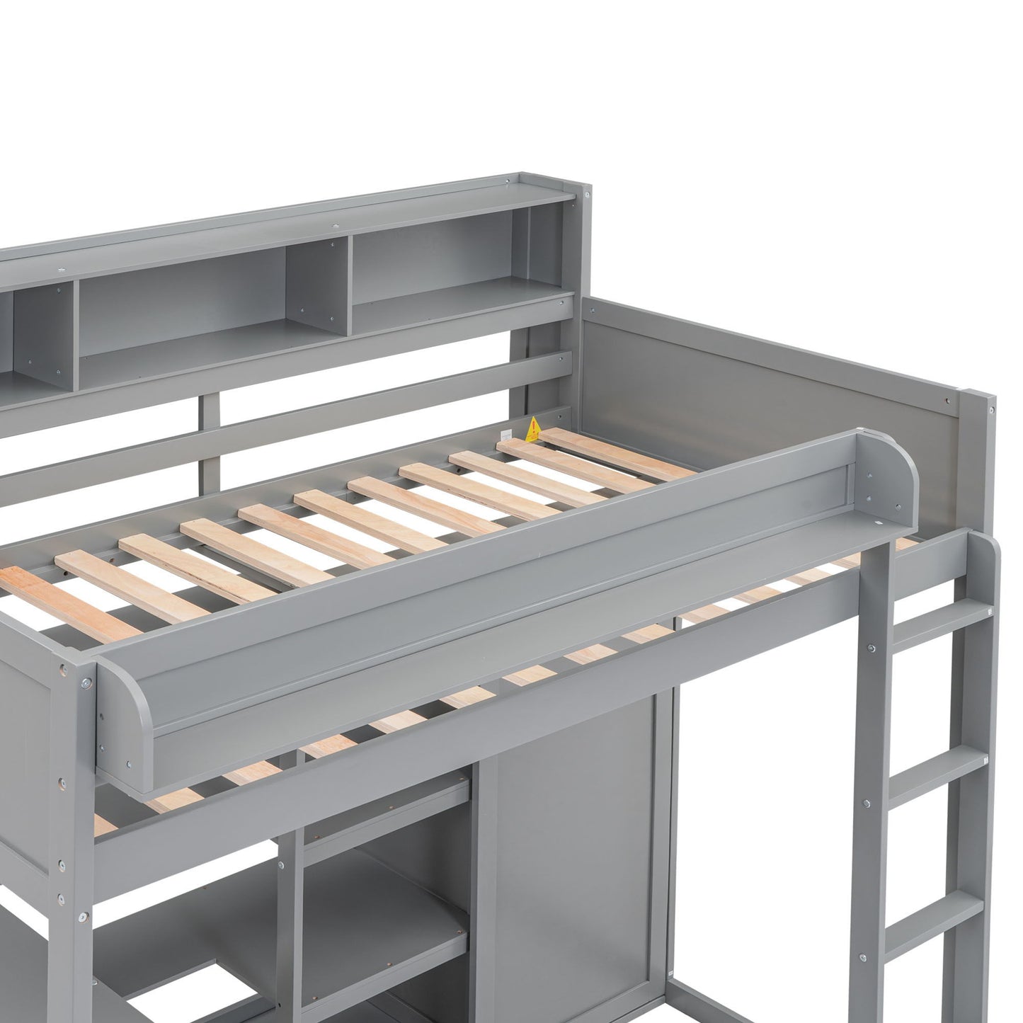 Loft Bed With Built In Desk, Storage Shelves, And Wardrobe - The Sleep Loft - Online Mattress Showroom NYC
