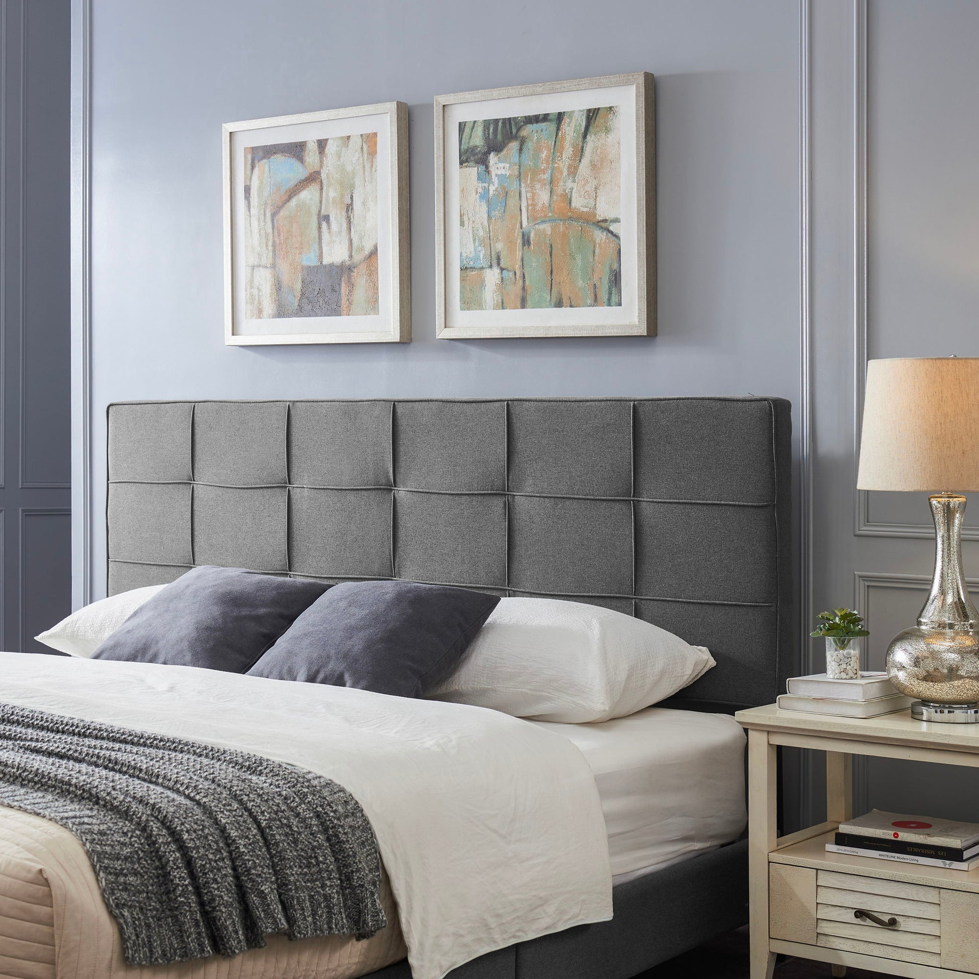 King / California King Sized Headboard - Charcoal Gray - The Sleep Loft - Online Mattress Showroom NYC
