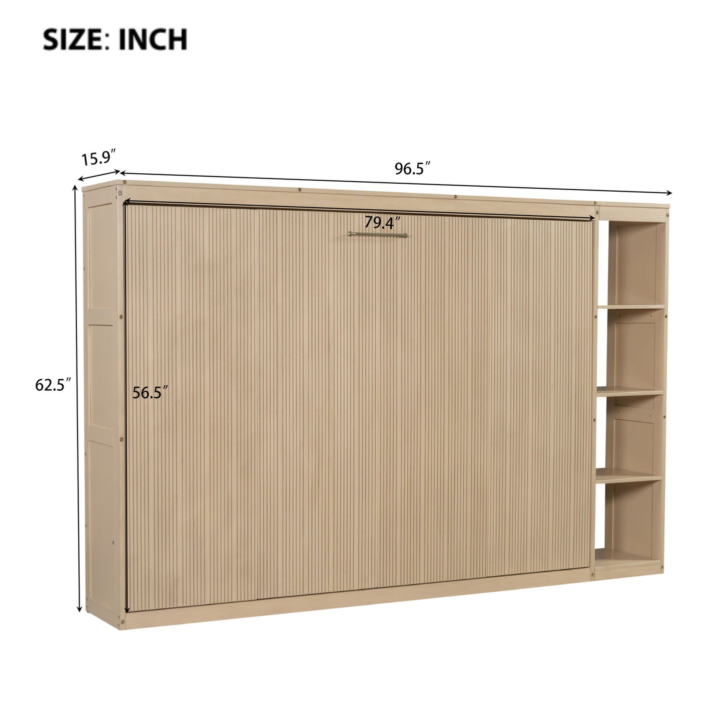 Murphy Bed With Bookshelf And Storage - The Sleep Loft - Online Mattress Showroom NYC