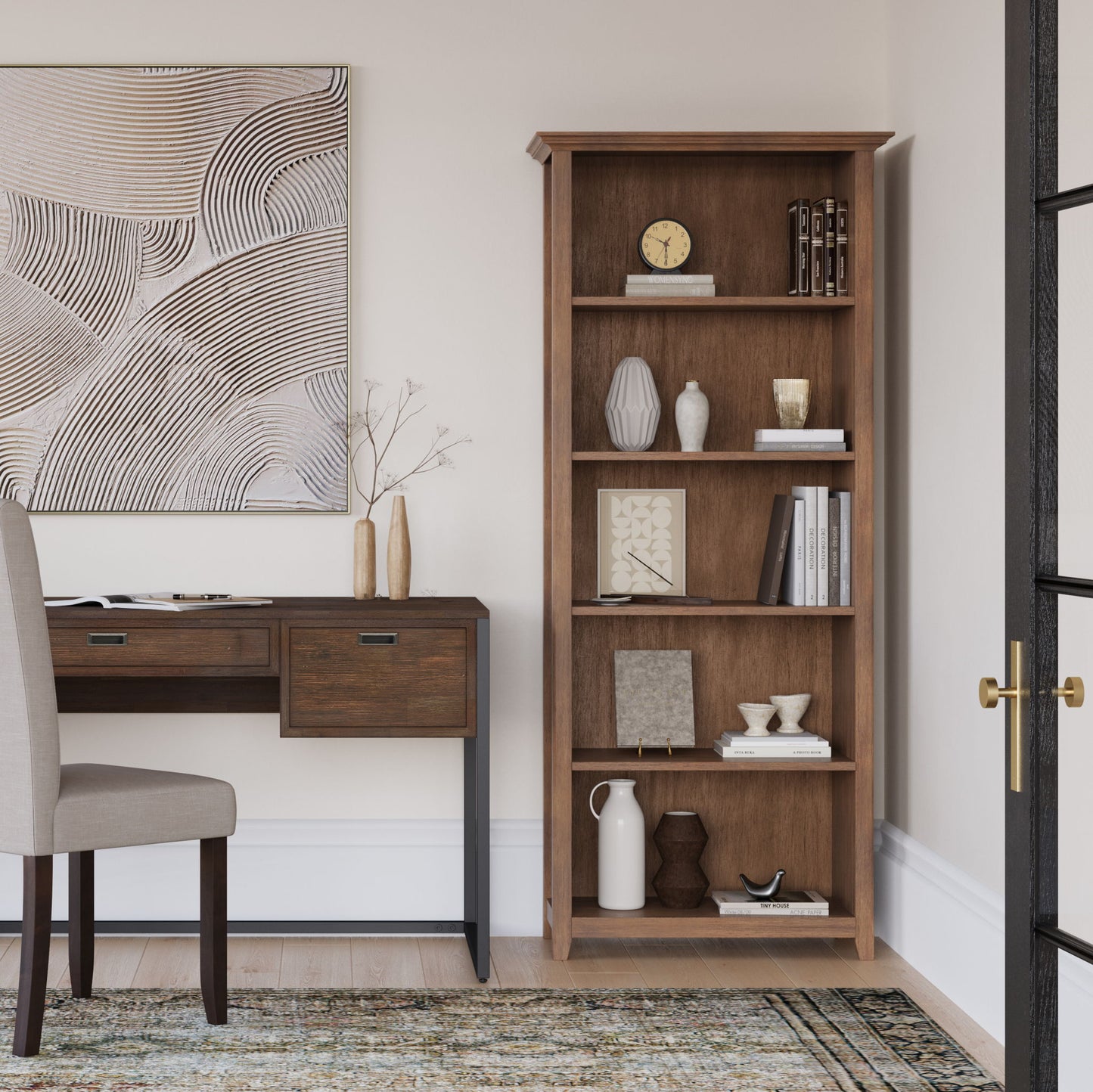 Amherst - Bookcase With Adjustable Shelves - The Sleep Loft - Online Mattress Showroom NYC