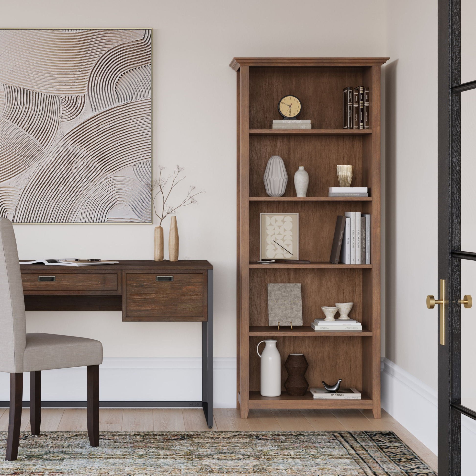 Amherst - Bookcase With Adjustable Shelves - The Sleep Loft - Online Mattress Showroom NYC