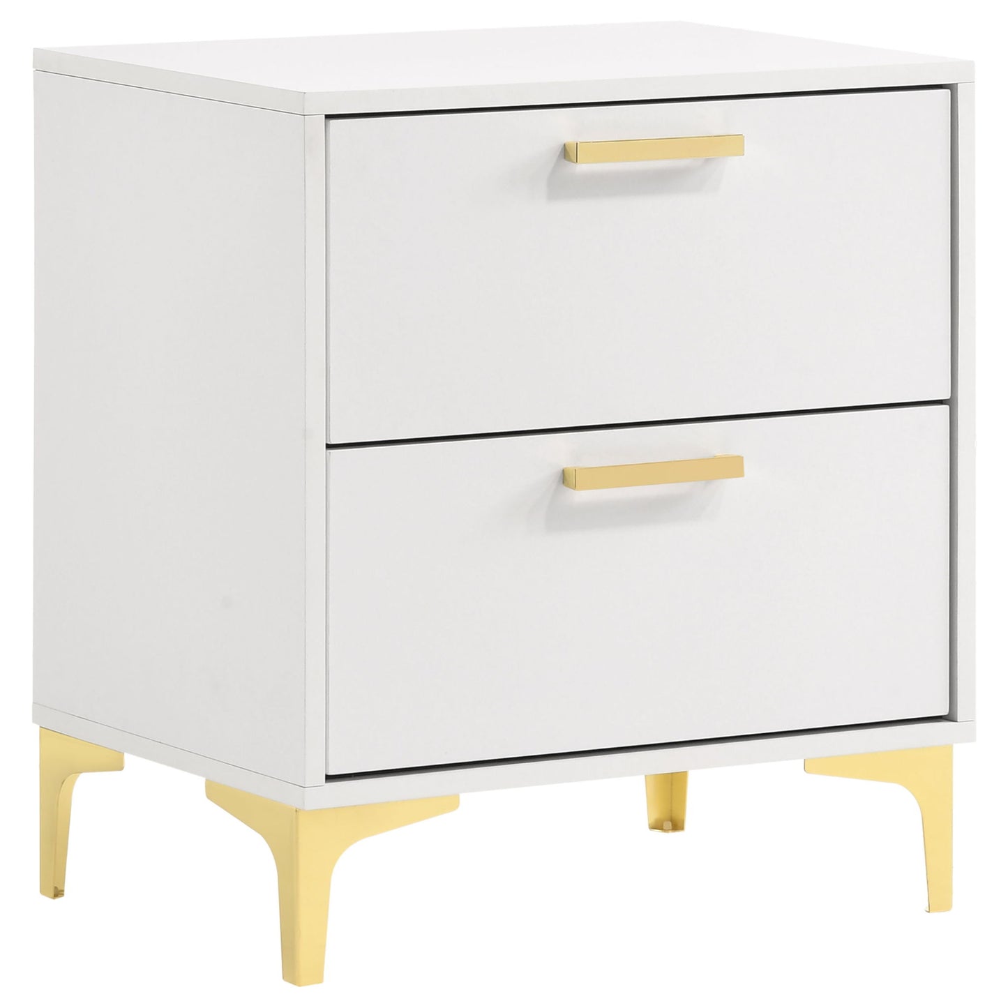 Karena - 2 Drawer Rectangular Nightstand - White - The Sleep Loft - Online Mattress Showroom NYC