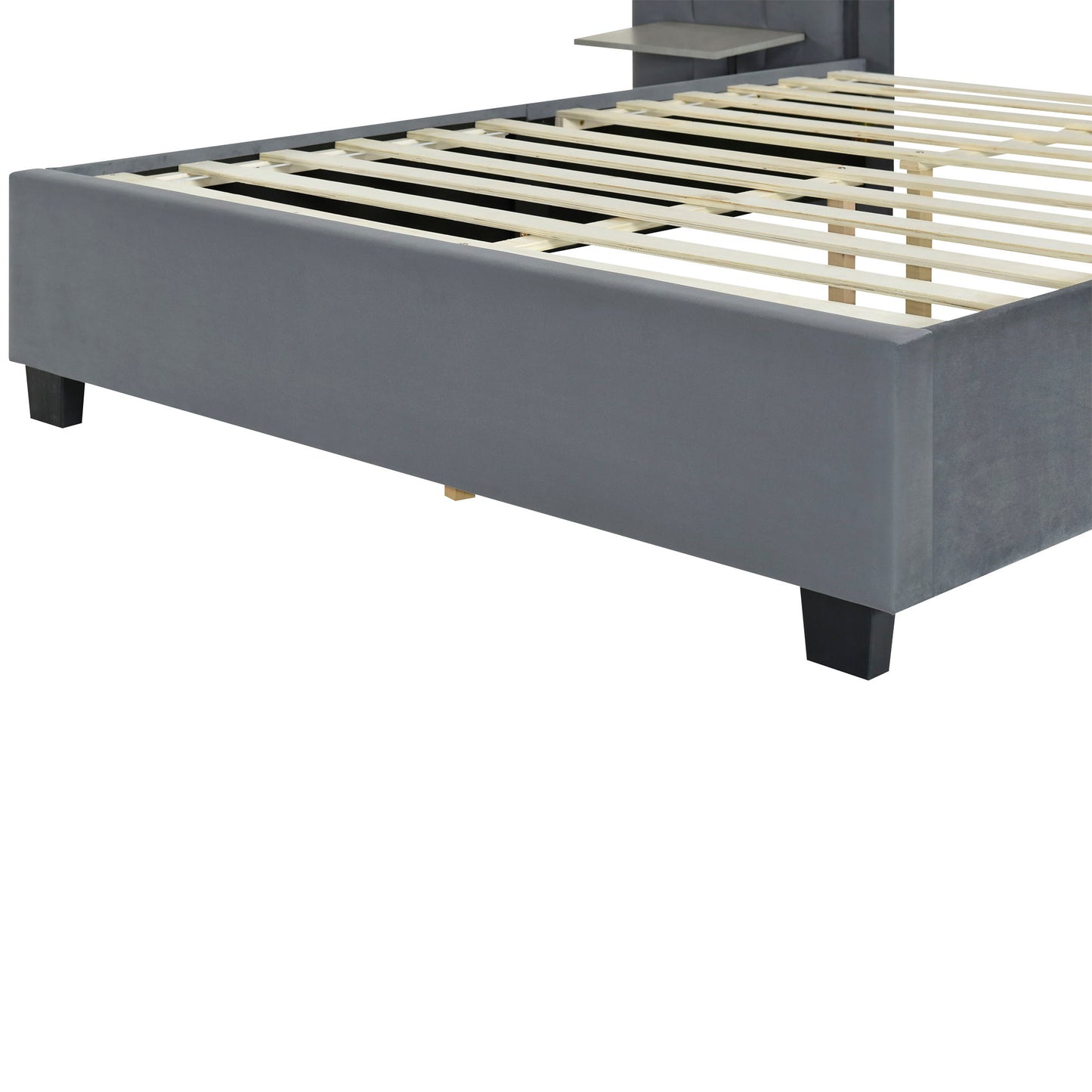 Upholstered Platform Bed With Big Headboard - The Sleep Loft - Online Mattress Showroom NYC