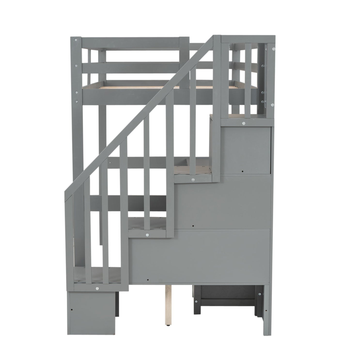 Loft Bed Frame With Built In Desk And Double Storage Drawers - The Sleep Loft - Online Mattress Showroom NYC