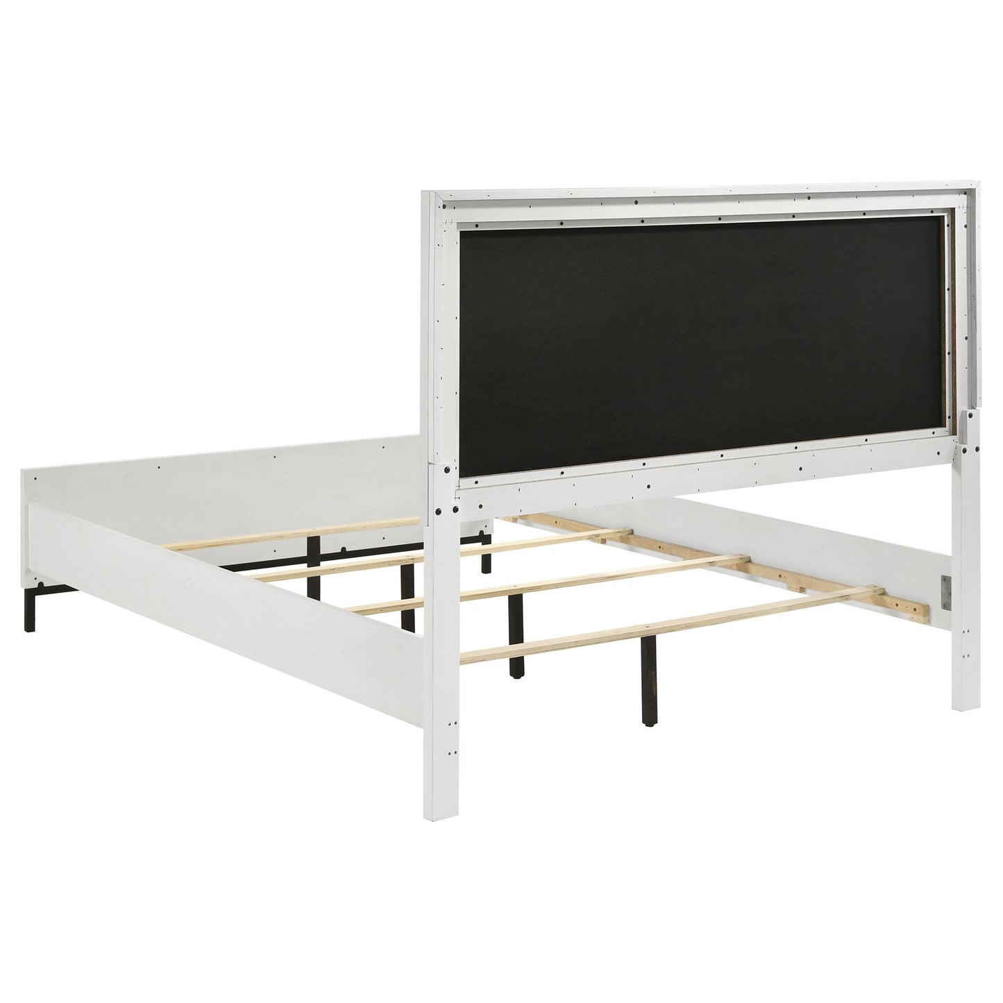 Taraval - Queen Upholstered Panel Bed - White - The Sleep Loft - Online Mattress Showroom NYC