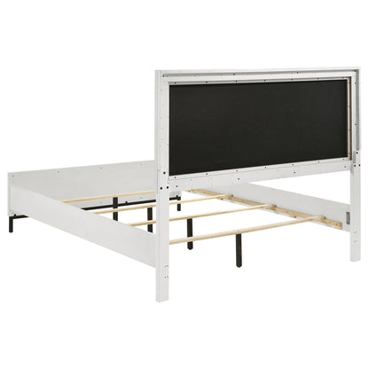Taraval - Queen Upholstered Panel Bed - White - The Sleep Loft - Online Mattress Showroom NYC