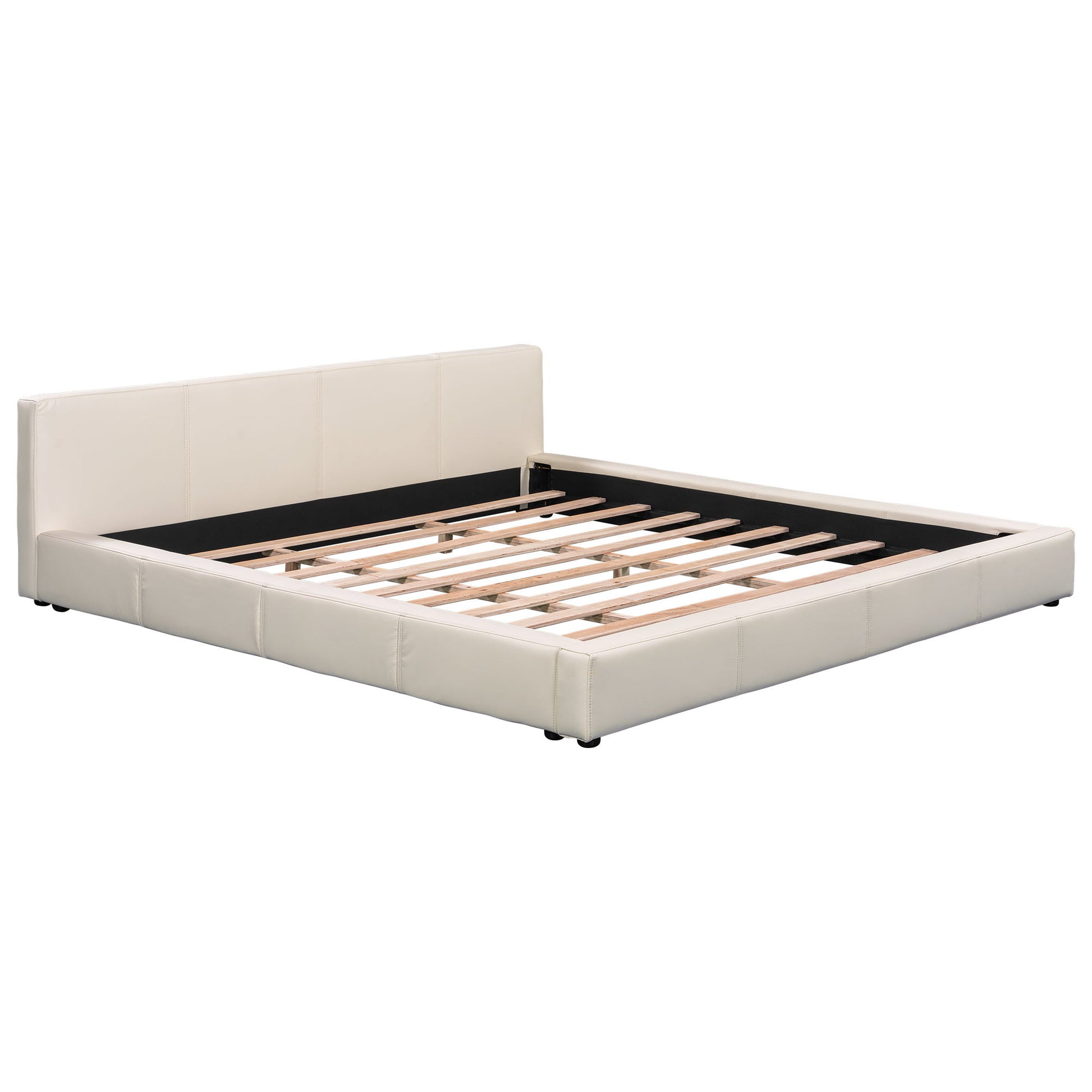 Stylish Upholstered Bed With Birch Wood Frame - The Sleep Loft - Online Mattress Showroom NYC