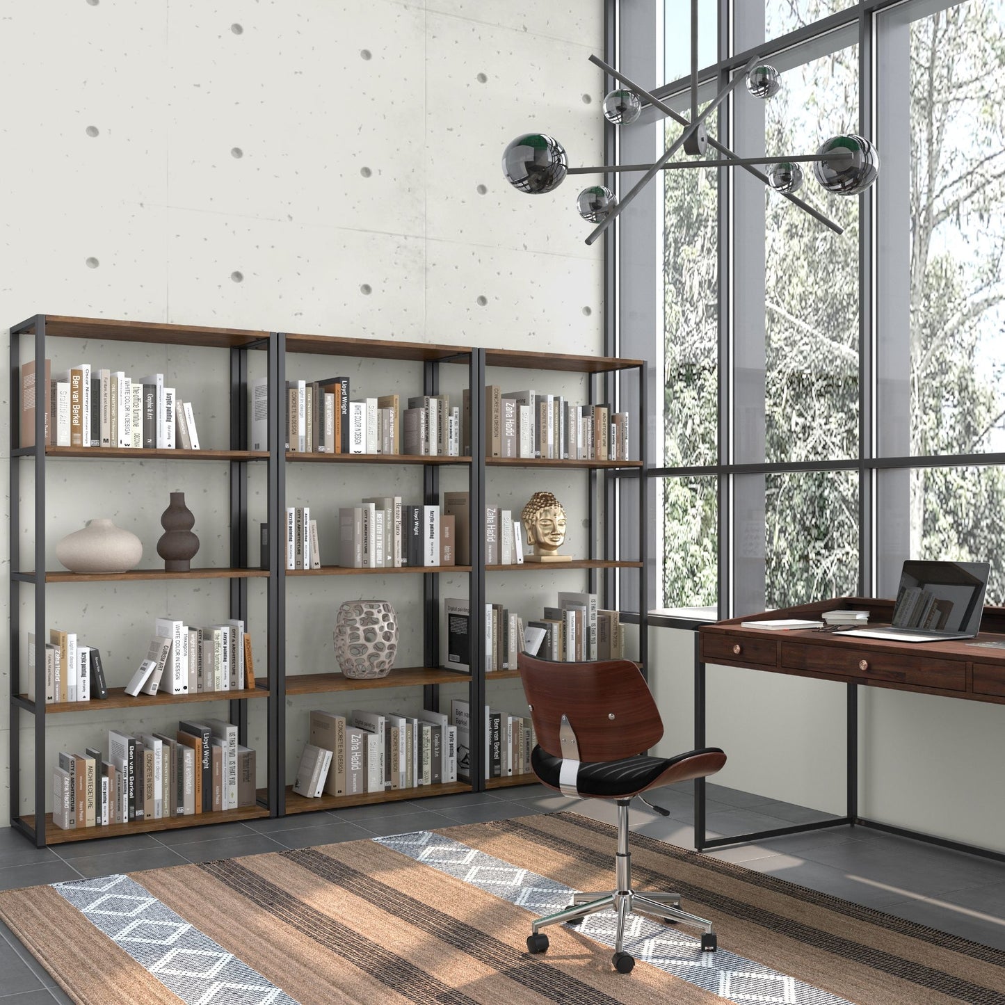 Ralston - Bookcase - Rustic Natural Aged Brown - The Sleep Loft - Online Mattress Showroom NYC