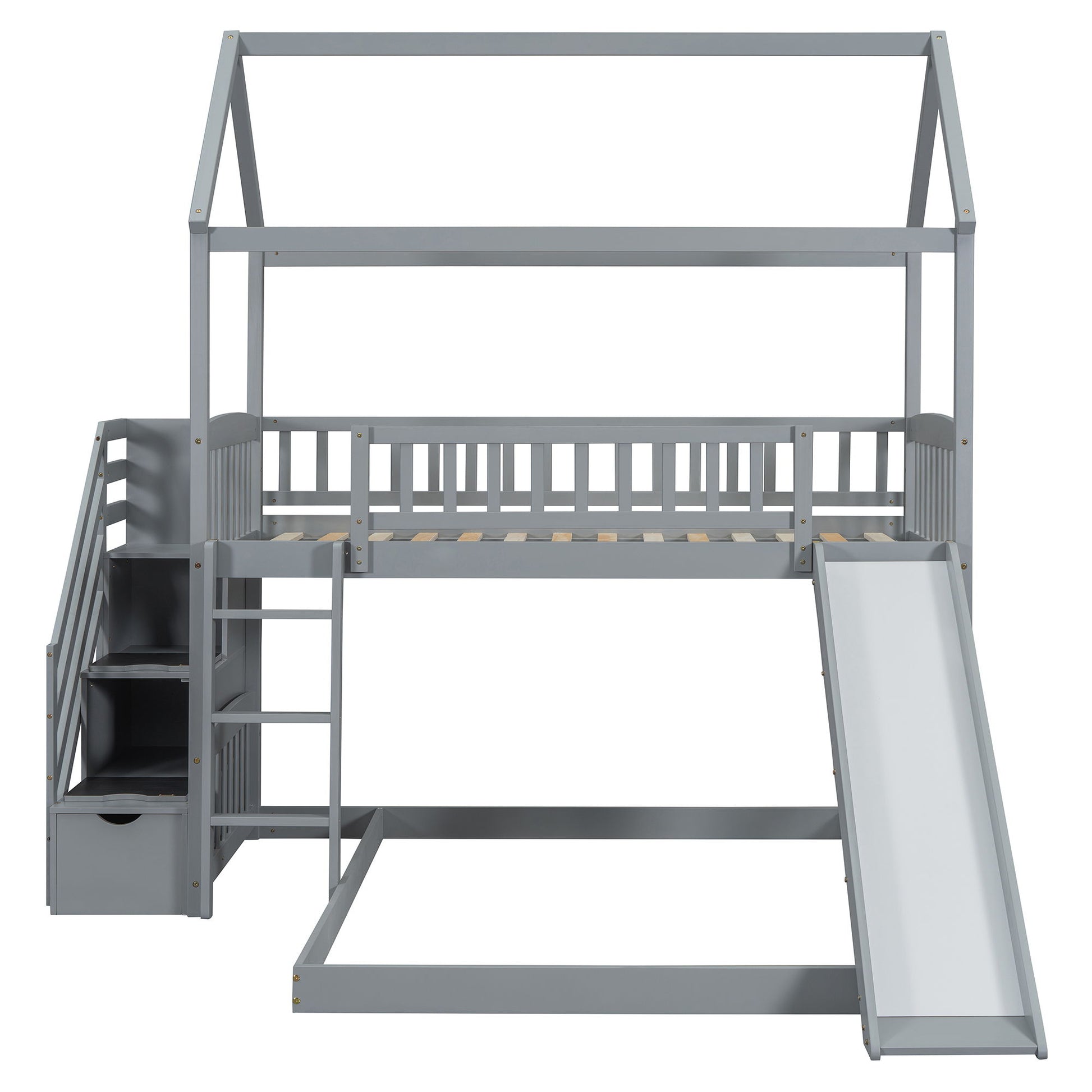 House Bunk Bed With Slide - The Sleep Loft - Online Mattress Showroom NYC