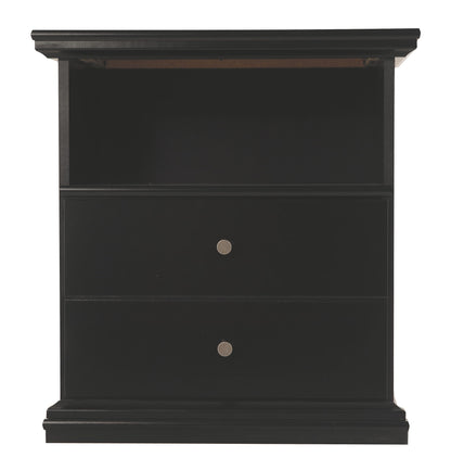 Maribel - One Drawer Night Stand - Black - The Sleep Loft - Online Mattress Showroom NYC