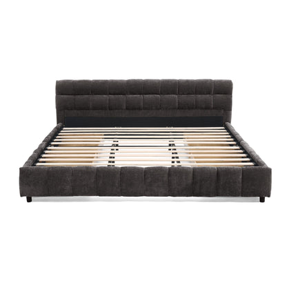Modern Platform Bed Frame With Thick Fabric - The Sleep Loft - Online Mattress Showroom NYC