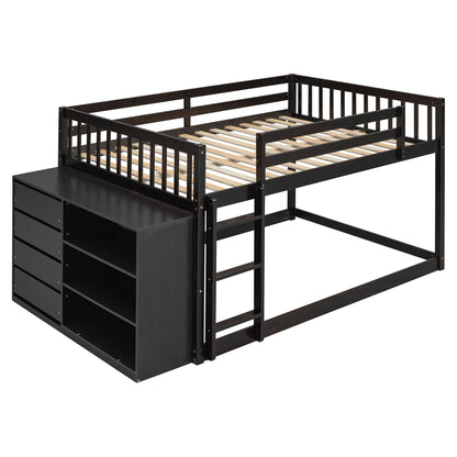 Bunk Bed With 4 Drawers And 3 Shelves - The Sleep Loft - Online Mattress Showroom NYC