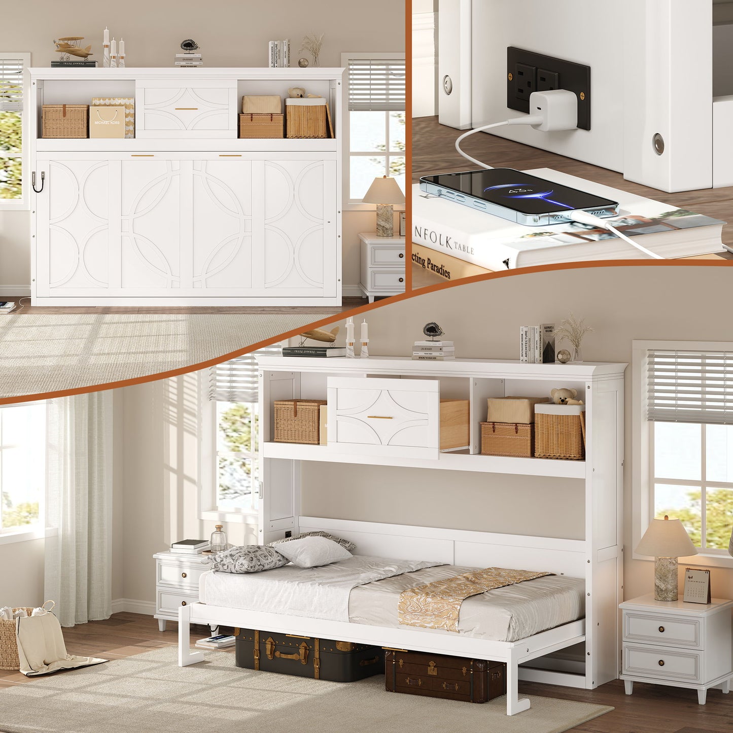 Murphy Bed With Charging Station And Drawer - The Sleep Loft - Online Mattress Showroom NYC