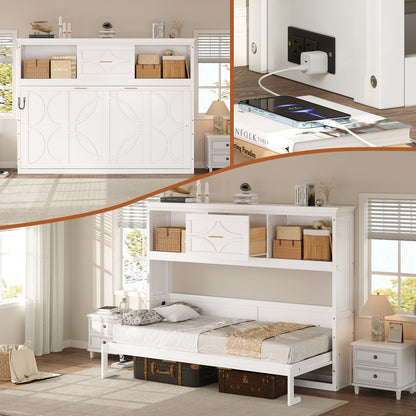 Murphy Bed With Charging Station And Drawer - The Sleep Loft - Online Mattress Showroom NYC