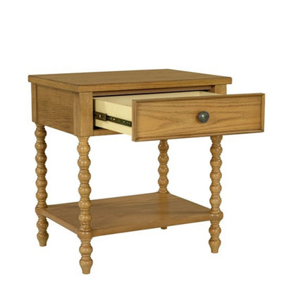 Traditional Durable Nightstand Table With Drawer And Shelf - The Sleep Loft - Online Mattress Showroom NYC
