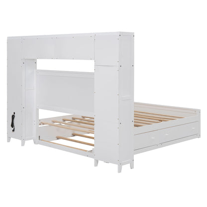 Bed With All In One Cabinet, Shelf And Sockets, Trundle - The Sleep Loft - Online Mattress Showroom NYC