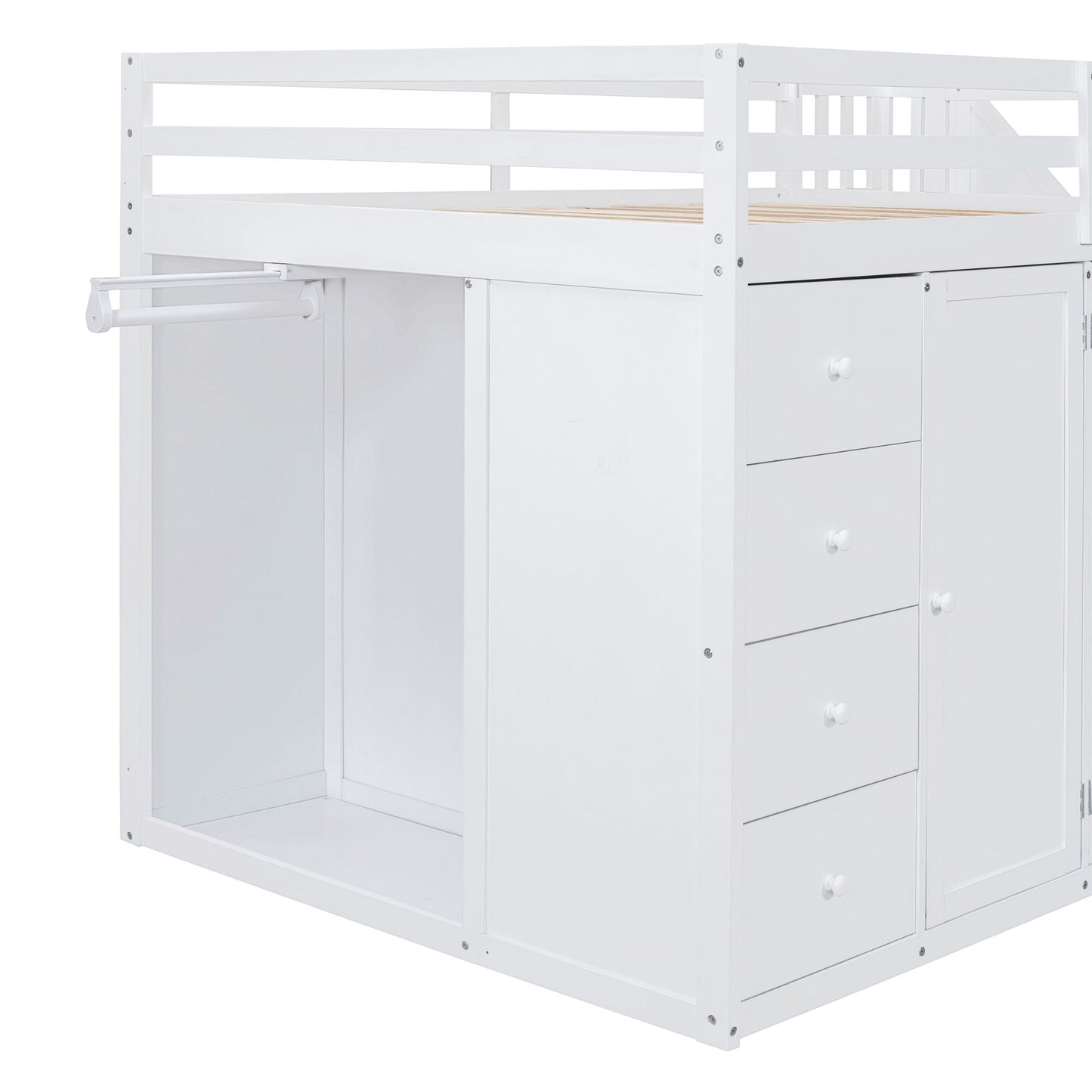 Loft Bed With Built In Wardrobes, Cabinets And Drawers - The Sleep Loft - Online Mattress Showroom NYC