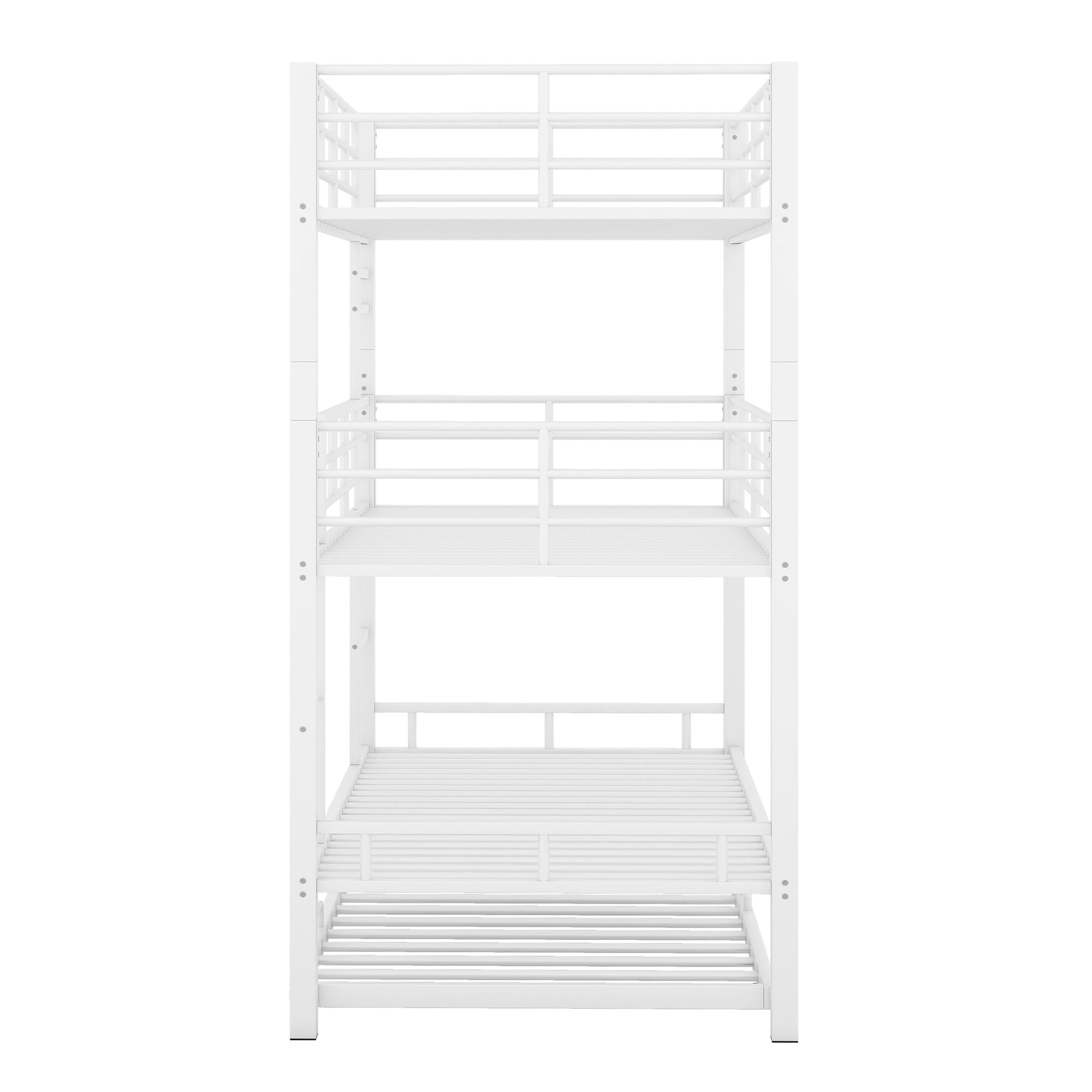 Triple Bunk Bed With Trundle, Heavy Duty Steel Construction - The Sleep Loft - Online Mattress Showroom NYC