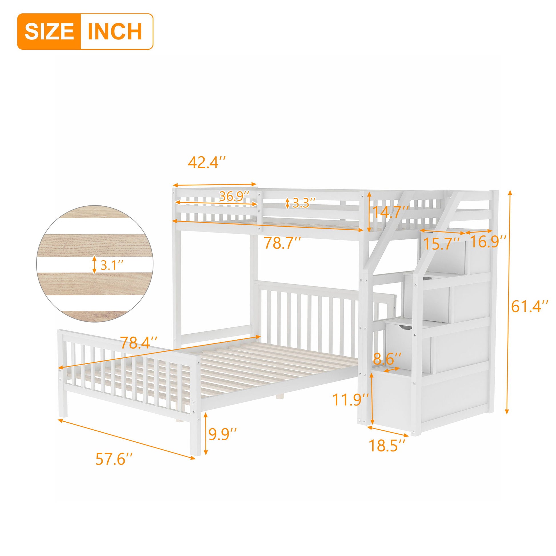 Loft Bed With Staircase And Storage - The Sleep Loft - Online Mattress Showroom NYC