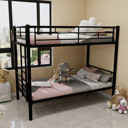 Metal Bunk Bed For Kids, Convertible Bedframe With Ladders & Guardrail - The Sleep Loft - Online Mattress Showroom NYC