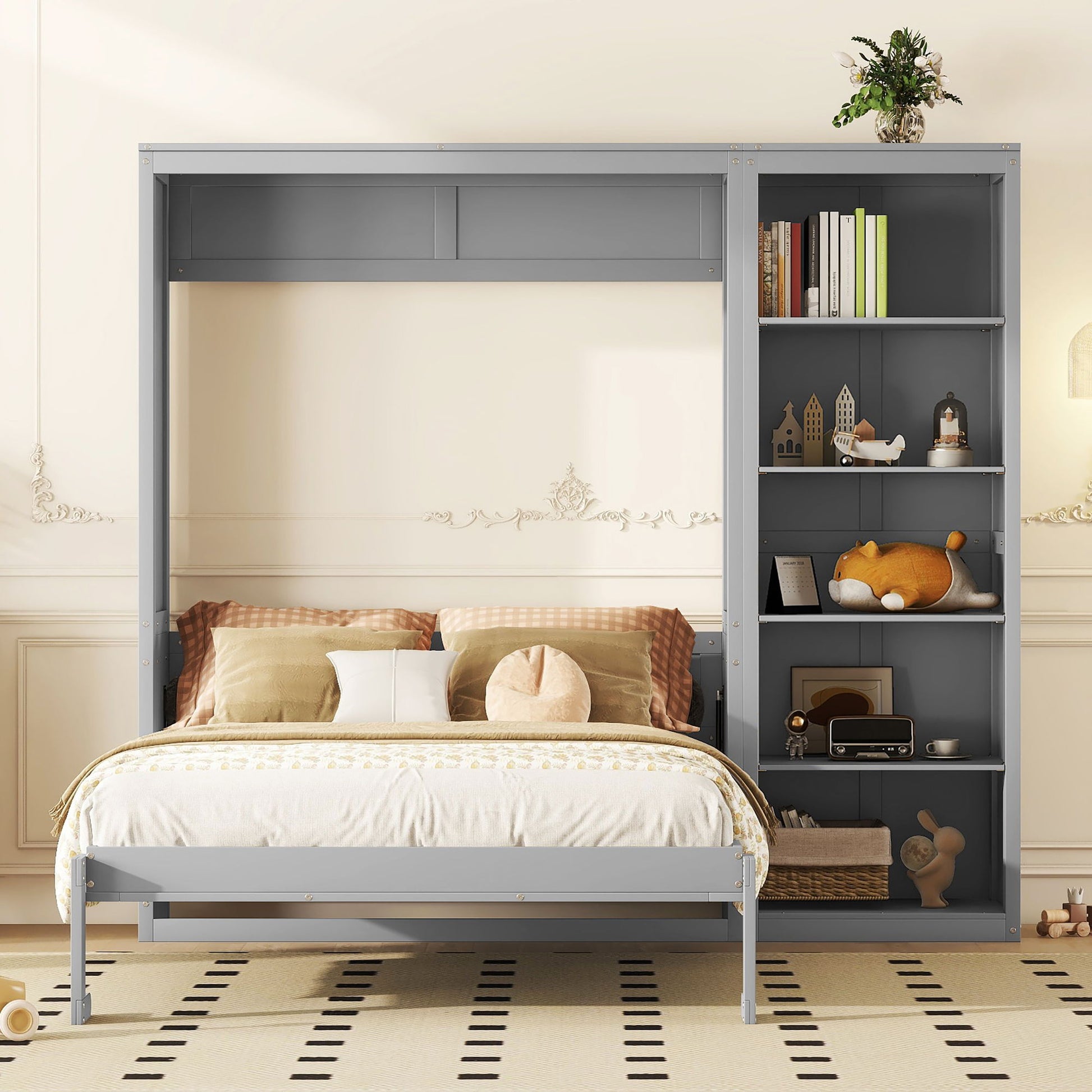 Murphy Wall Bed With Shelves - The Sleep Loft - Online Mattress Showroom NYC