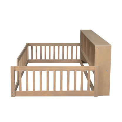 Floor Bed With Storage Cabinets And USB Ports - The Sleep Loft - Online Mattress Showroom NYC