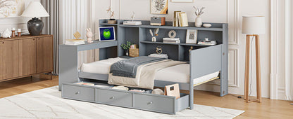 Daybed With 3 Drawers USB Ports And Desk - The Sleep Loft - Online Mattress Showroom NYC