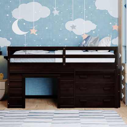 Loft Bed With Cabinet And Shelf - The Sleep Loft - Online Mattress Showroom NYC