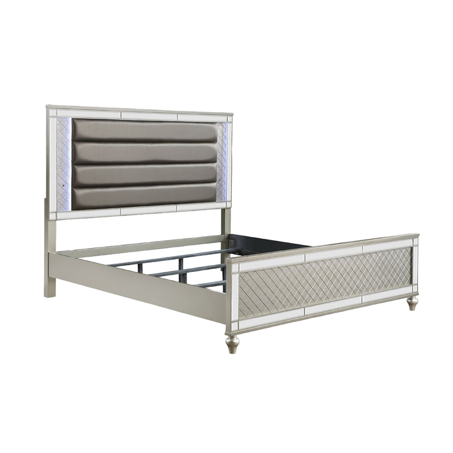 Modern Panel Bed Wit Tufted Design And Integrated LED Lighting - The Sleep Loft - Online Mattress Showroom NYC