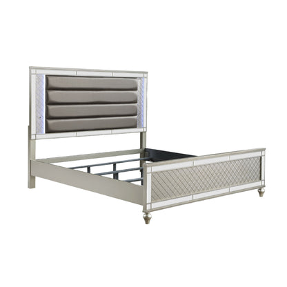 Modern Panel Bed Wit Tufted Design And Integrated LED Lighting - The Sleep Loft - Online Mattress Showroom NYC