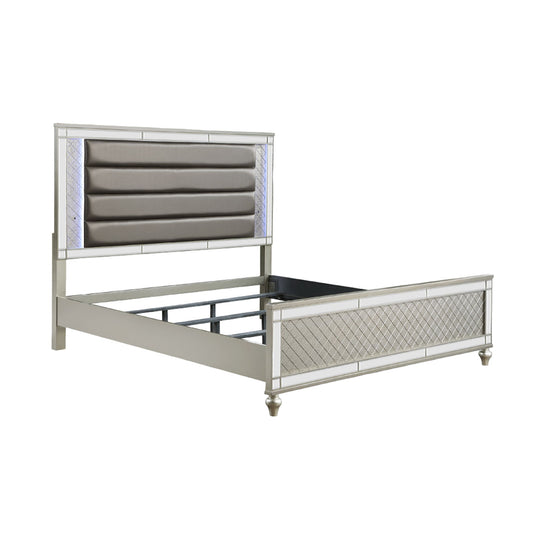 Modern Panel Bed Wit Tufted Design And Integrated LED Lighting - The Sleep Loft - Online Mattress Showroom NYC